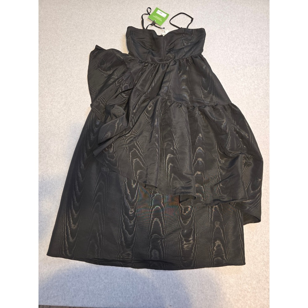 Kate Spade New York Black Dress XS Sleeveless Tiered Ruffle Straps Cocktail
